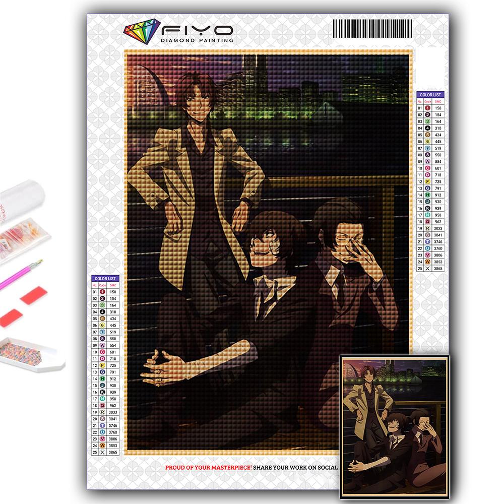 DIY 5D алмазная живопись аниме Bungou бродячие собаки набор для вышивки крестом полная дрель вышивка мозаика художественная картина стразы подарок