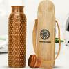 Copper Bottle with Carry Bag for Drinking Water BPA Free Leak Proof Boosts Immunity, Supports Digestive & Liver Health, Ayurveda Inspired - 1 Litre