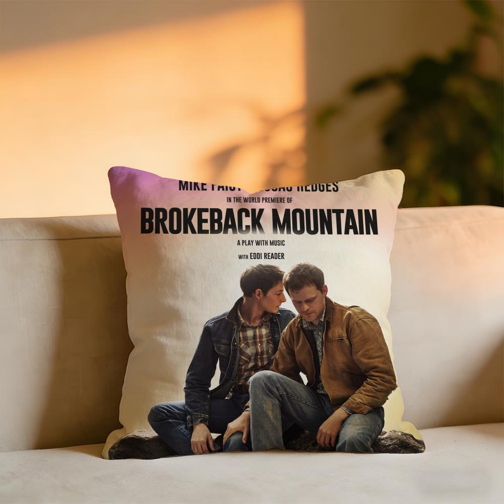 Brokeback Mountain Cushion Cover Cozy Velvet Throw PillowSoft Warm Cushion For Sofa Bed