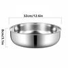 Golden Silver Stainless Steel Round Kitchen Cooking And Baking Kneading Bowl Rust-Resistant For Kneading Dough Serving Noodles