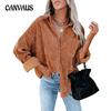 Autumn and Winter Women's Shirts Oversize Loose Casual Corduroy Shirt Women Long Sleeve Jacket Tops