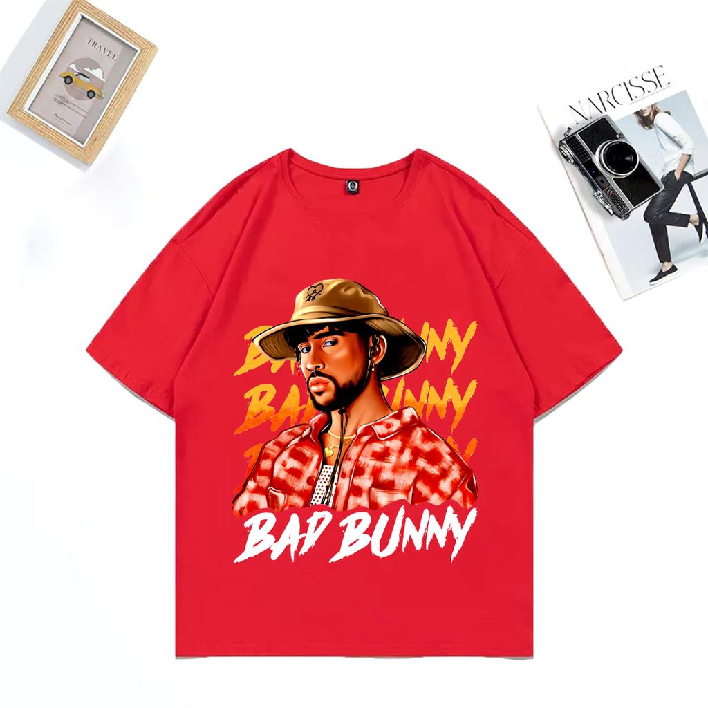 Hot Sale Bad Bunny Graphics T Shirt Men Women Summer Vintage High Quality T-shirt Cotton Unisex Short Sleeve Hip Hop T-shirts