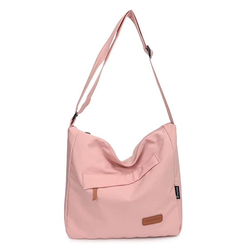 Сумка-тоут унисекс из однотонного холста большой вместимости для покупок и пляжа