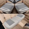 Universal Car Seat Cushion Set: Linen, Spring/Summer, Main & Co-driver, Three-Piece, No Backrest.