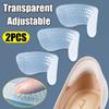 1 Pair of Transparent Silicone Heel Protectors for Men and Women Non-slip Wear-resistant Self-adhesive Heel Pads Heel Care Pads