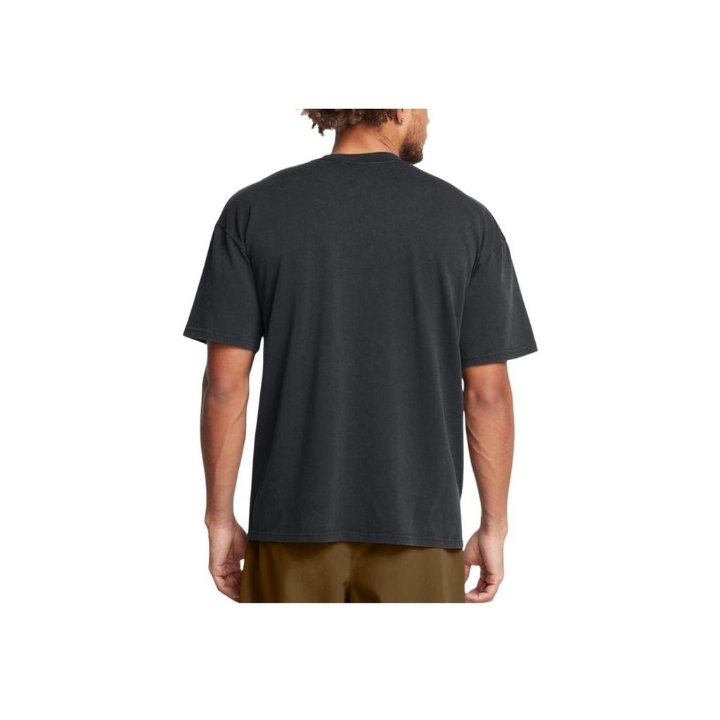 Under Armour Тяжелая модная удобная футболка свободного кроя с круглым вырезом и коротким рукавом, черная, мужская 1389147-001