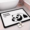 Cartoon Panda Diatom Mud Mat Bathroom Quick Drying Absorbent Non-slip Foot Mat Toilet Door Cushion Easy To Clean