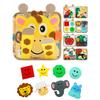 Montessori Toy Giraffe Busy Board 3D Felt Book For Fine Motor Skills Early Education Habits Knowledge Developing