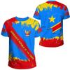 Democratic Republic of Congo Country Flag 3D Printed High Quality T Shirt Summer Casual Short Sleeve Round Neck Men Ladies Tops
