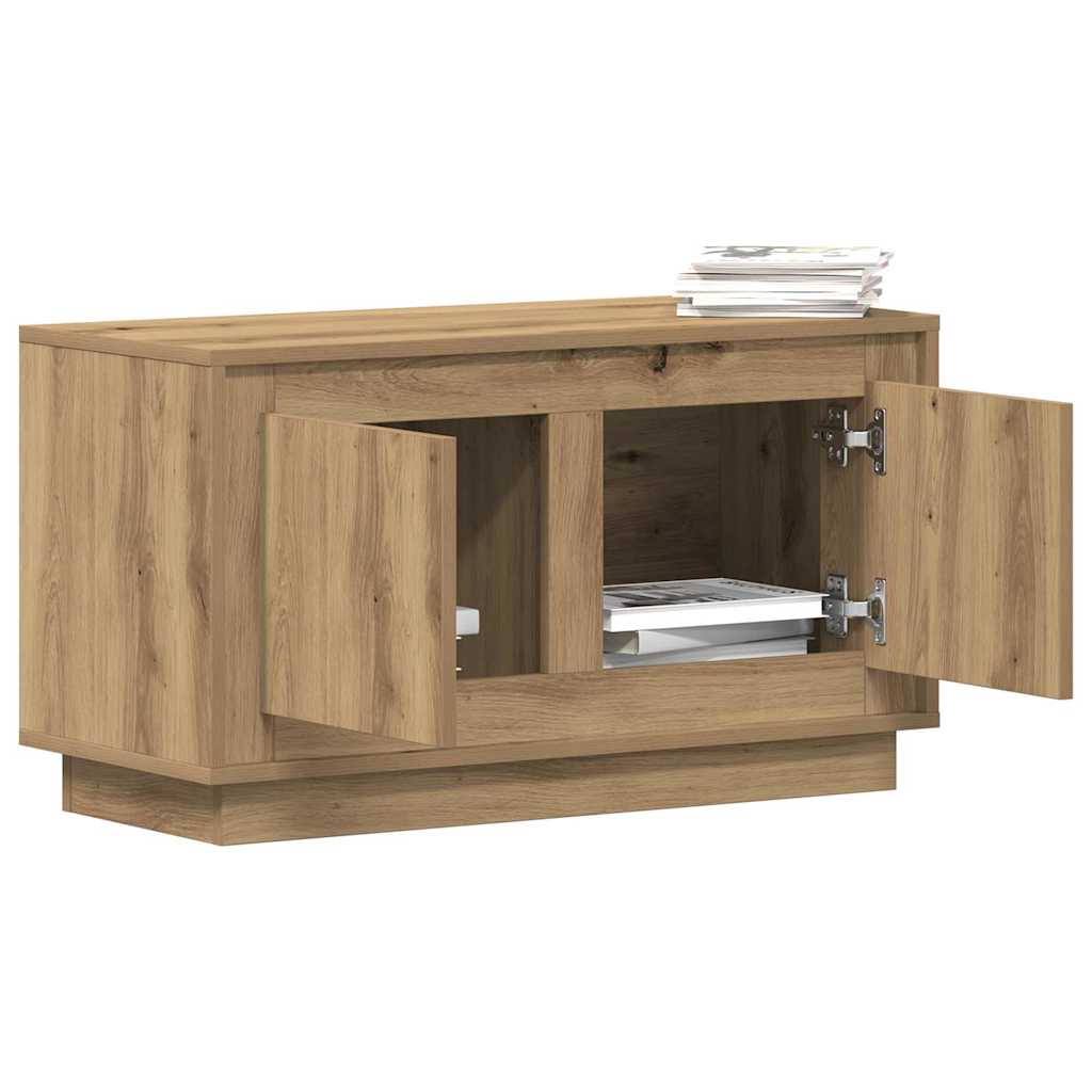 TV Stand in Artisan Oak Finish 80 x 35 x 45 cm Engineered Wood