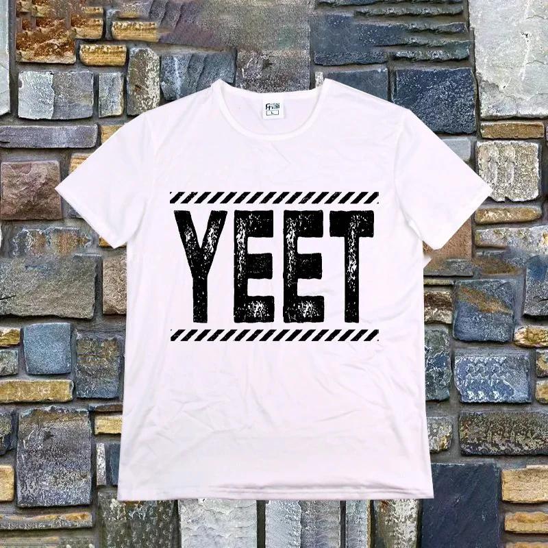 Ретро футболка Jey Uso Yeet Забавные цитаты Wresting Lovers Графическая футболка Мягкая унисекс футболка с круглым вырезом Летняя футболка Модные топы