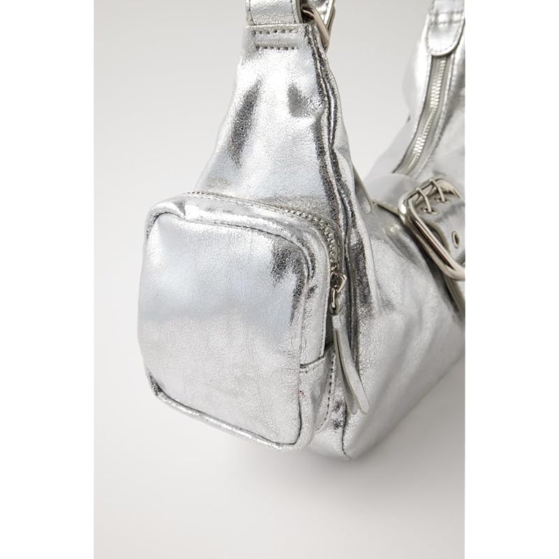 [Mousey] Сумка-хобо с боковым карманом 010IST55-3981 женская БЕСПЛАТНО серебристая