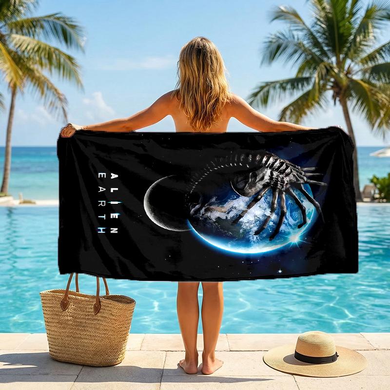 Alien Fashion Beach Towel: Ideal for Summer Adventures Soft, absorbent and quick drying suitable for swimming and bathing