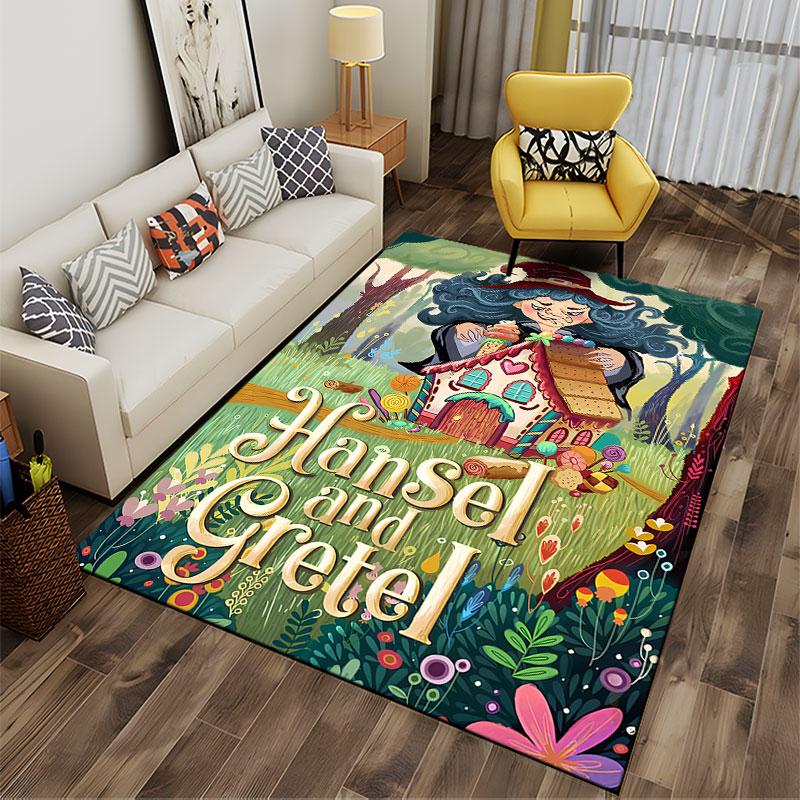 Hansel and Gretel Witch Hut suitable as a non-slip mat for the living room or bedroom sofa