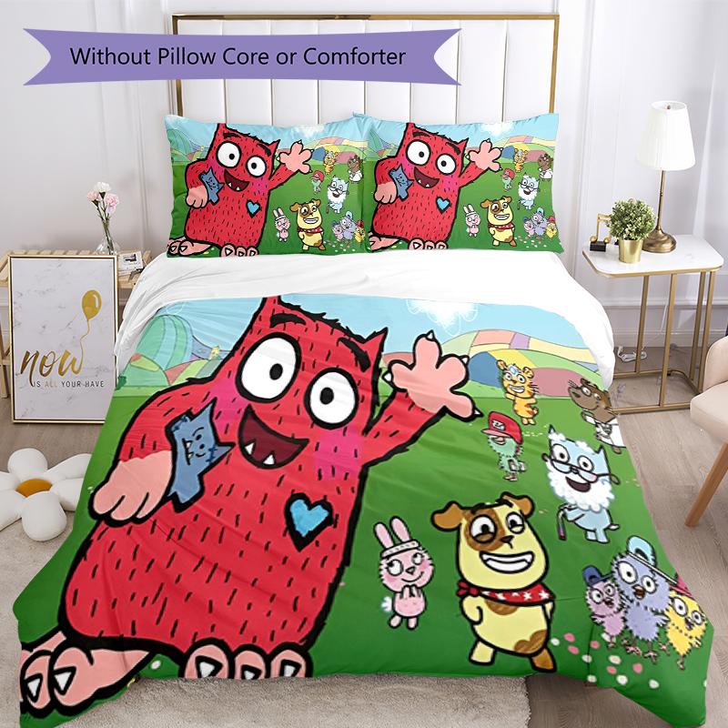 3pcs Little My Bedding Set Duvet Cover Closure Includes 1 Duvet Cover & 2 Pillowcases, Soft and Comfortable for All Seasons.