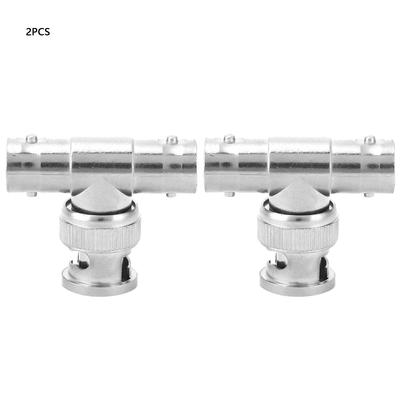 2 шт. 1‑2 T-образный BNC-адаптер, разъем-разветвитель T BNC, штекер-гнездо