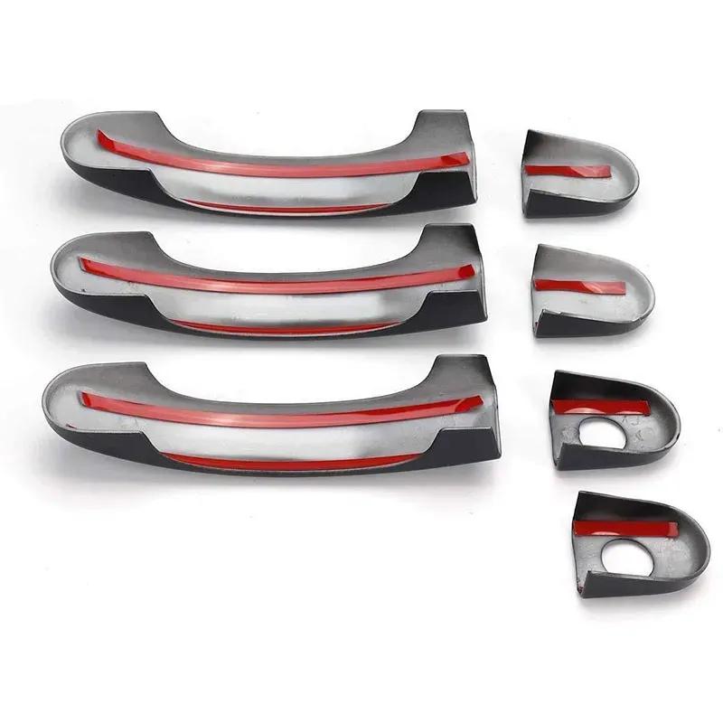 Хромированная ярко-черная автомобильная дверная ручка, декоративная накладка, набор накладок для VW Volkswagen T5 T6 Transporter Caddy 2003 ~ 2015, аксессуары