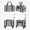 Pet Trolley Bag Detachable Rolling Carrier for Small Dogs Cats Portable Pet Travel Carrier with
