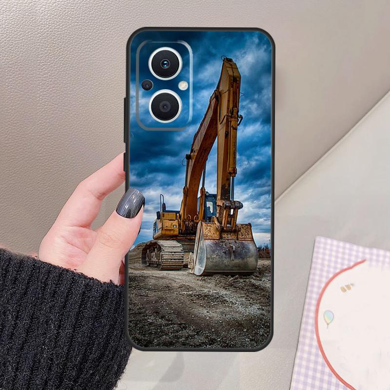 Excavator Funda For OPPO Reno 10 11 12 13 14 Pro 8 7 Lite 11F 12F 13F 14F OPPO Find X8 X5 X6 X9 Pro Case