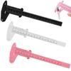 Set of 3 Plastic Mini Vernier Calipers with Double Scale Measuring Range for Measuring External and Internal and Ideal for Small Home and Students