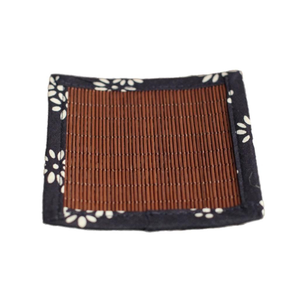 4PCS Square Tea Mat Bamboo Mug Pads Placemat Table Mat  Kitchen