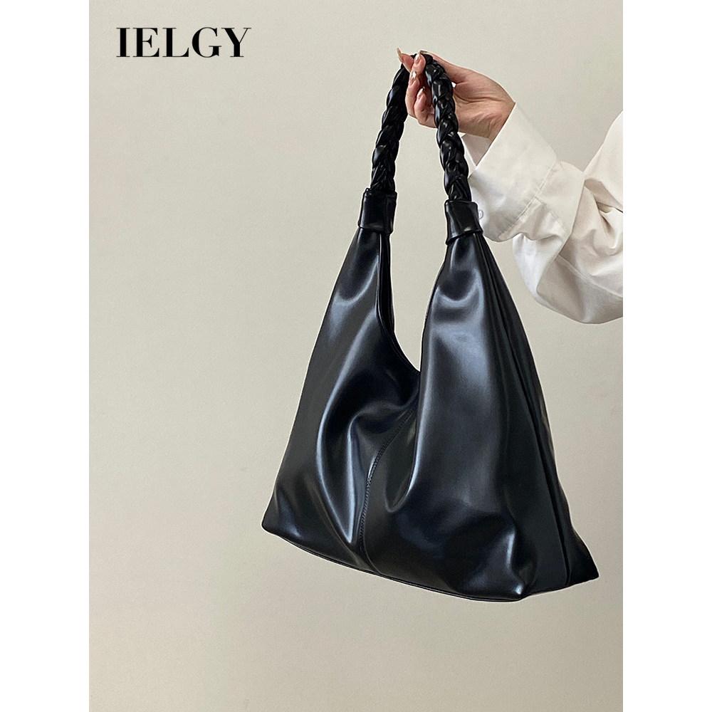 IELGY Retro Simple Commuter Tote Bag Portable One-Shoulder Underarm Female Bag
