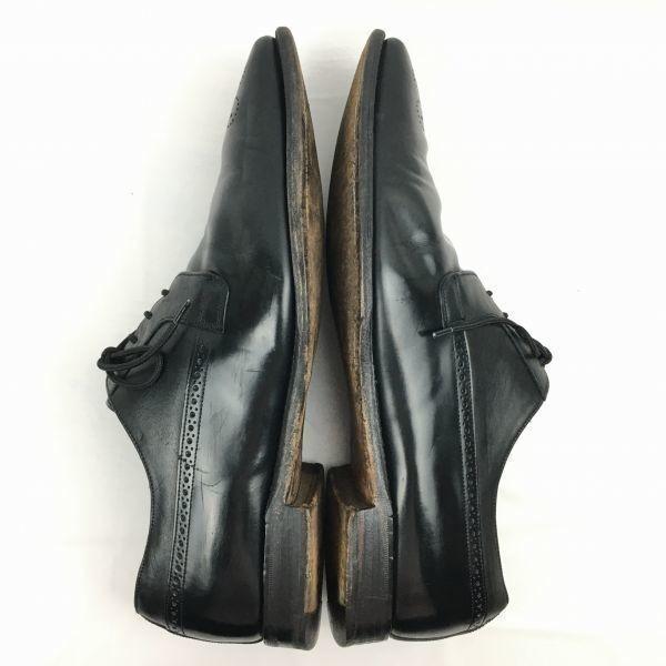 80s-90s JOSEPH CHEANEY Vintage Made in England Plain Toe Shoes Black Size 9/27.5 Men's(USED)