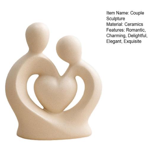 Керамическая статуэтка пары, обнимающаяся пара, романтическая скульптура влюбленных для годовщины свадьбы, Дня святого Валентина, декор полки для ТВ-стенки