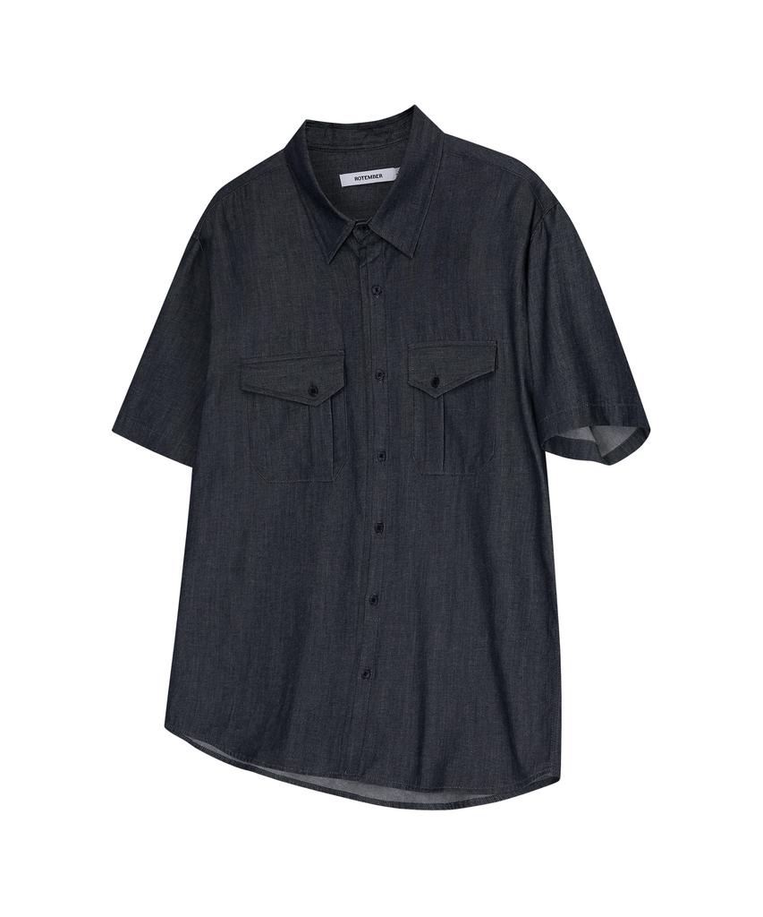 ROTEMBER Sierra Western Pocket Half Shirt [Indigo]