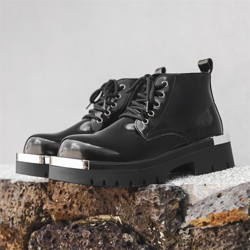 Ботинки Martin мужские новые высокие кожаные ботинки на толстой подошве с утолщенным голенищем ботинки в стиле ретро-локомотива 7009-J