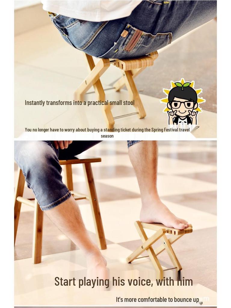 Adjustable Portable Wooden Footrest for Guitar, Erhu & Pipa