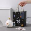 Planet Cup Embossed Planet Mug Cute Astronaut Ceramic Cup Couple Cup Souvenir Water Cup