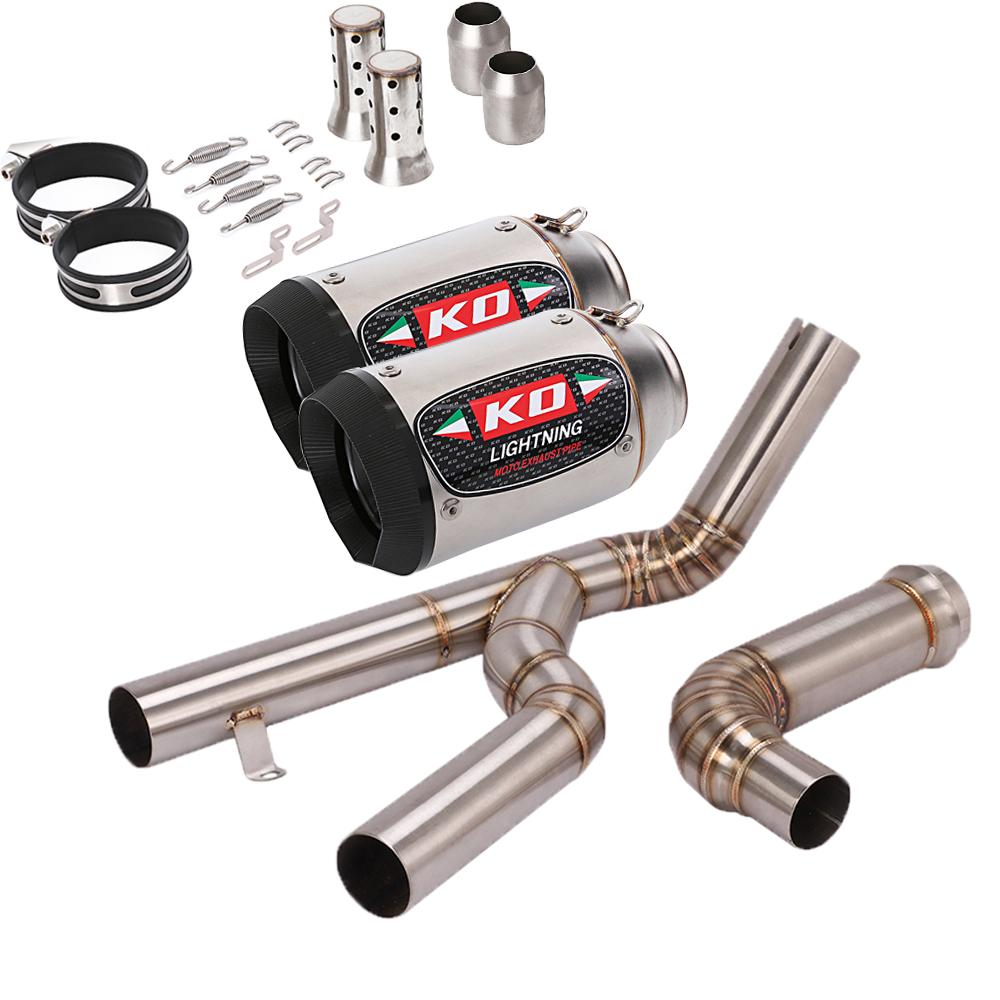 Motorcycle Modified Exhaust Escape System Stainless Steel Middle Link Pipe Muffler For Duke 1290 Super Duke R 2014-2016