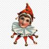 Christmas Ornament Christmas Day Clown Iron On Heat Transfer Printing Vinyl Patches Sticker for Clothes DIY Appliques Washable Patches
