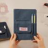 Denim Cover Notebook Binder A5 Size Y2K Kpop Loose Leaf Book With Pen Pocket 100 Sheets Line Grid DIY Diary Album