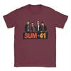 Novelty Band Sum 41 T-Shirt for Men Crew Neck Pure Cotton T Shirts SUM41 Punk Short Sleeve Tees Graphic Printed Clothing