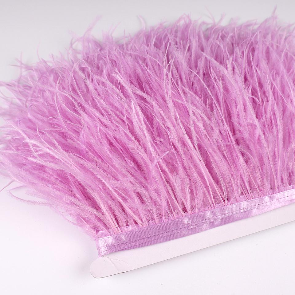 Отделка из перьев страуса 13-18 см, перья на кромке ленты, для DIY, свадебного шитья, украшения платья, поделок, аксессуаров