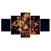 5Pcs Hindu God Ganesha Elephant Decor Canvas Picture Wall Art 5 Pieces Paintings Modern Abstract Poster No Framed 5 Panel