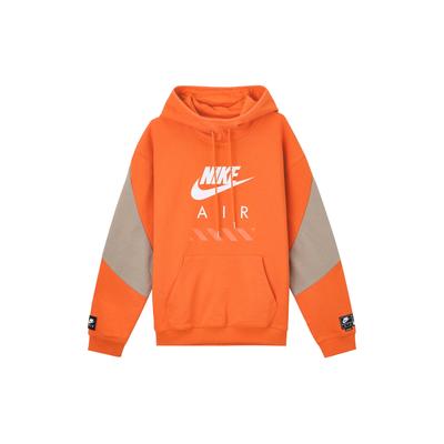Nike Удобная спортивная универсальная толстовка с цветными буквами, мужская, оранжевая HJ0274-819