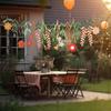Yeaqee 2 Pcs Flower Banner Garland Double-Sided Colorful Waterproof Flower Birthday Party Decoration Paper Backdrop for Birthday Wedding Baby