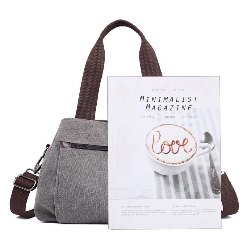 Холщовая женская сумка Повседневная женская сумка на одно плечо с однотонной износостойкой сумкой Сумка через плечо