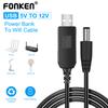 FONKEN USB To DC Power Cable Universal USB To DC 5V To 12V Jack Charging Cable Power Cord Plug Connector Adapter For Router Mini Fan Speaker