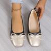 Fashion Women Flats Shoes Retro Ultra-soft Loafers Spring Bow Flat Sole Single Shoes for Women Leisure Comfortable Ballet Sneakers Women