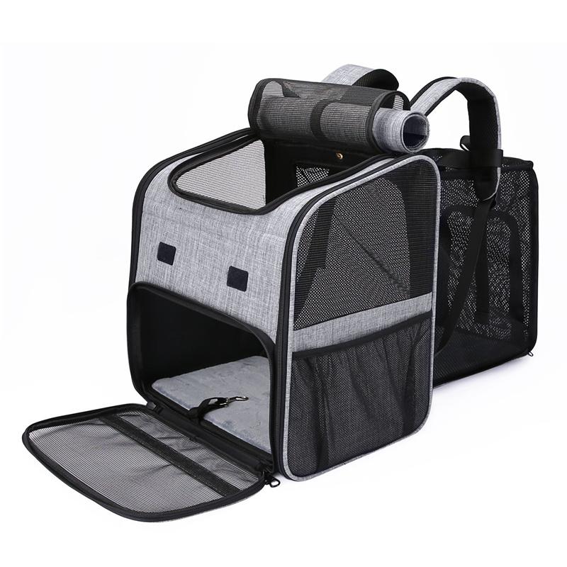 Складная дорожная сумка для домашних животных, высококачественная одноразовая большая сумка для переноски кошек, дышащий рюкзак для переноски собак со светоотражающими свойствами