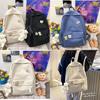 Shoulder Solidcolor Backpack Bag High School Students Junior High Gift Unisex