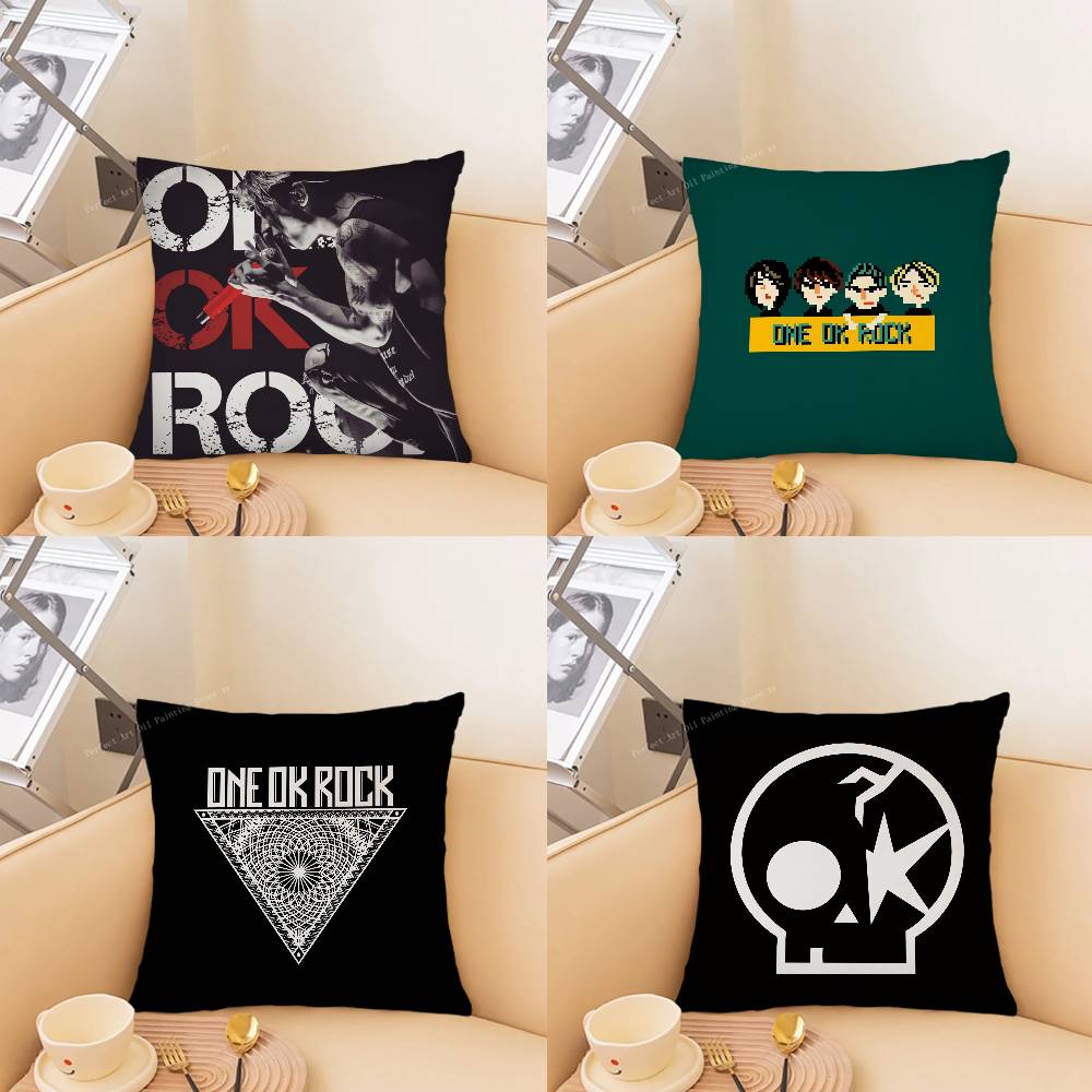 pc ONE OK RROCK Logo Pillow Case Fashion Square Pillowcase Bedroom Sofa Room Ins Decoration Leisure