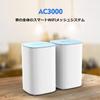 WAVLINK AC3000 Full Mesh WiFi WAVLINK Mesh WiFi Wireless LAN Router Gigabit Port 400Mbps and 5GHz867Mbps 1733Mbps Technology Supports Standards