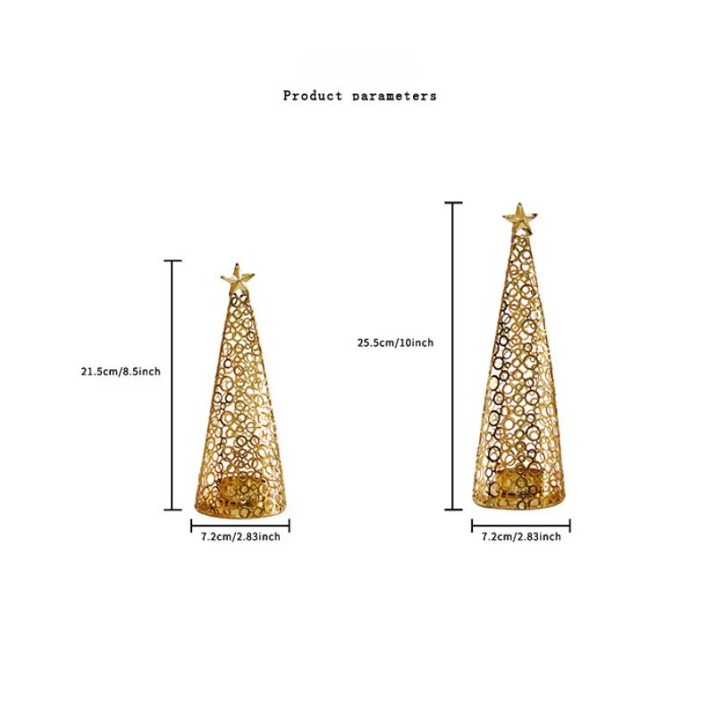 Рождественский праздничный металлический рождественский подсвечник-елка, чашка для свечи, стиль ИНС, свадебное украшение, чайная восковая маленькая круглая чашка, подсвечник