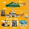 Miniature Pickup Taco Truck Diy Street Food Pizza Shop Educational Building Blocks Toy For Kids