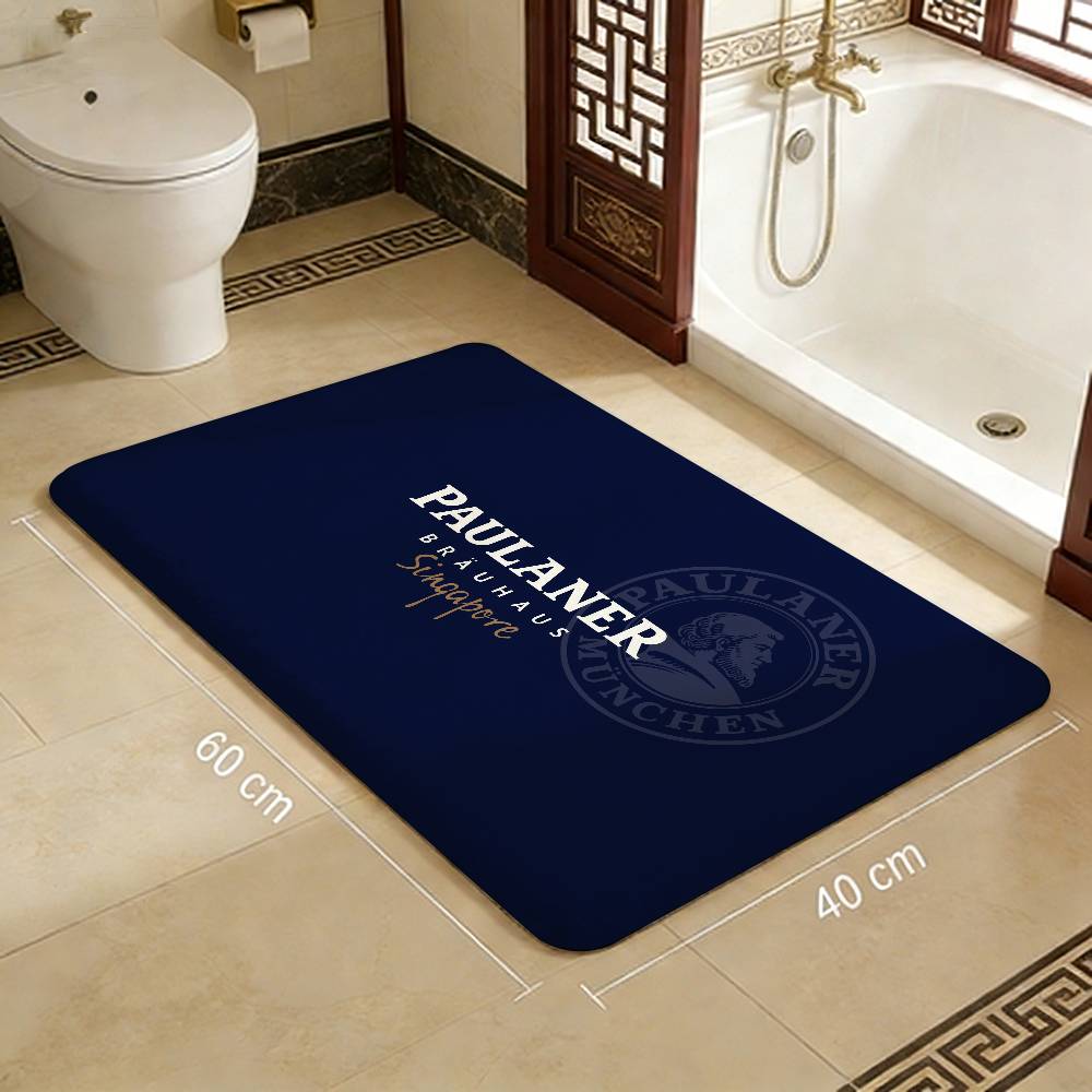 German Beer Paulaner Entrance Door Mat Washable Non-Slip Living Room Sofa Chairs Area Mat Kitchen Welcome Doormat